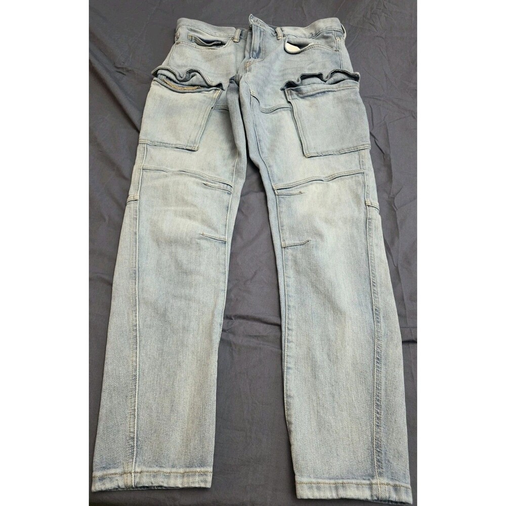 H&M Cargo Slim Fit Jeans Lightwash Men's Size 33x32